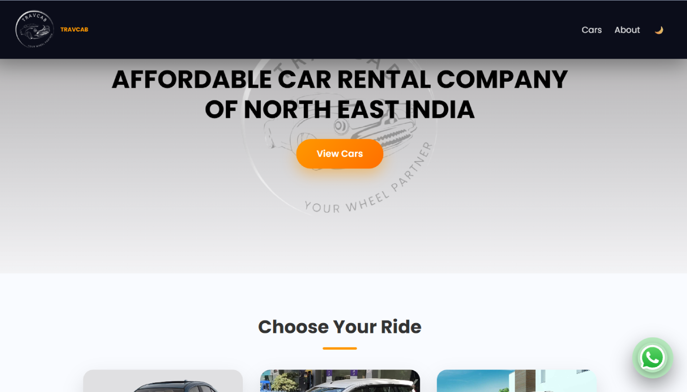 Car Rental Website for North-East India